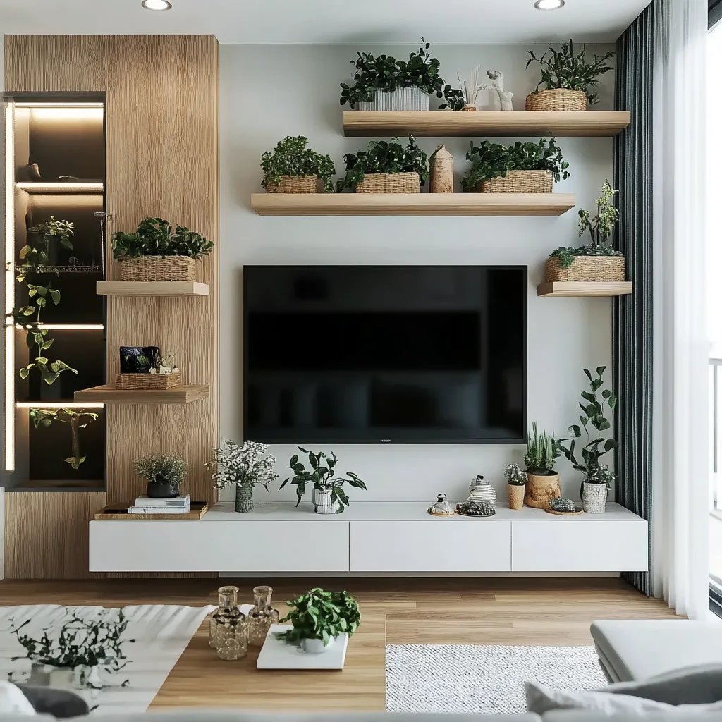 40+ TV Regale Dekor Ideen | Wohnzimmer Regale um TV Dekor 🏡