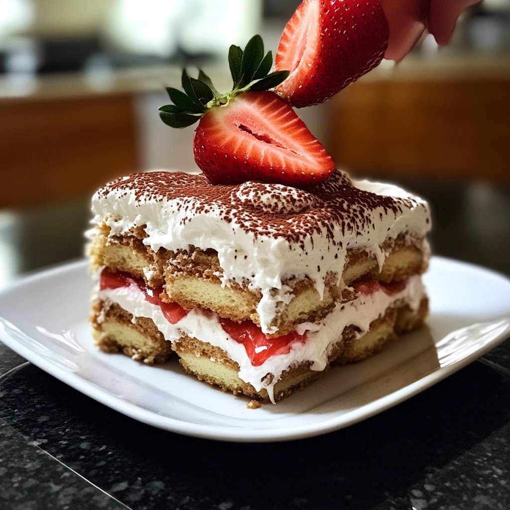 Erdbeer-Tiramisu ohne Alkohol