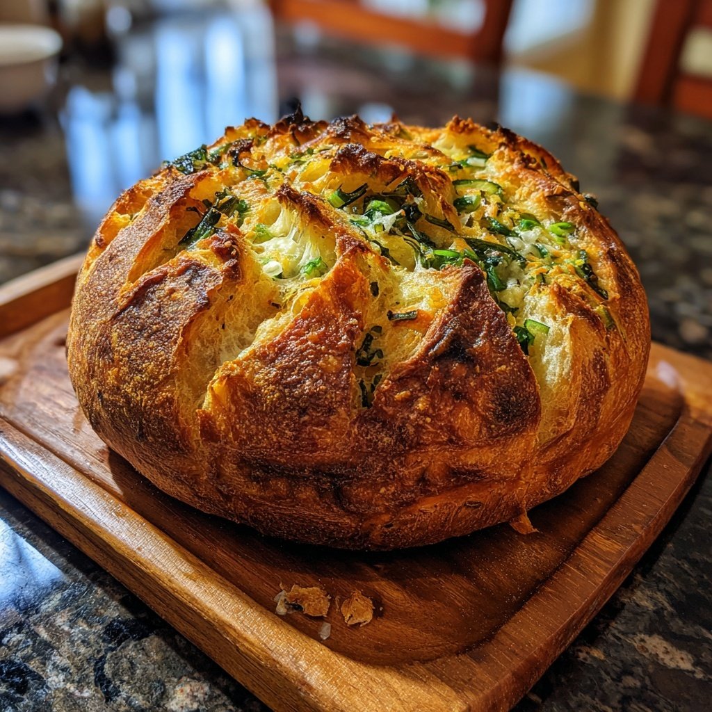 Zupfbrot Mit Lauchzwiebeln