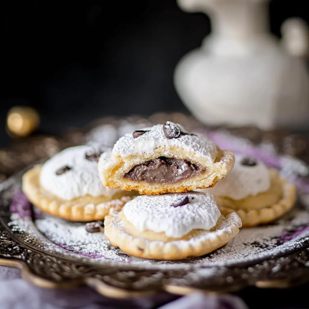 Feenküsse - Toffifee-Plätzchen mit Baiserhaube und Butterplätzchenteig