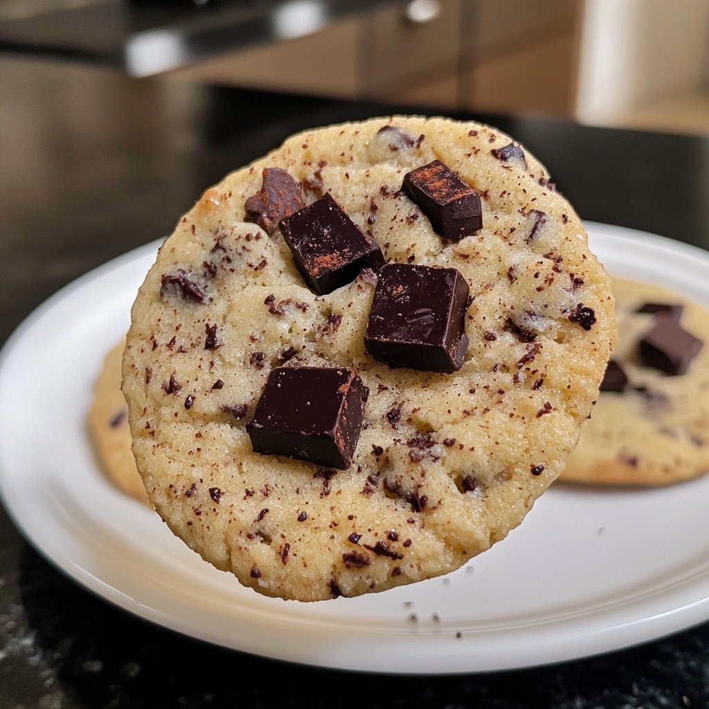 Weiche Mandel-Zimt-Cookies mit dunkler Schokolade