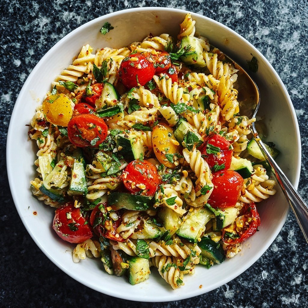 Mediterraner Nudelsalat Leicht