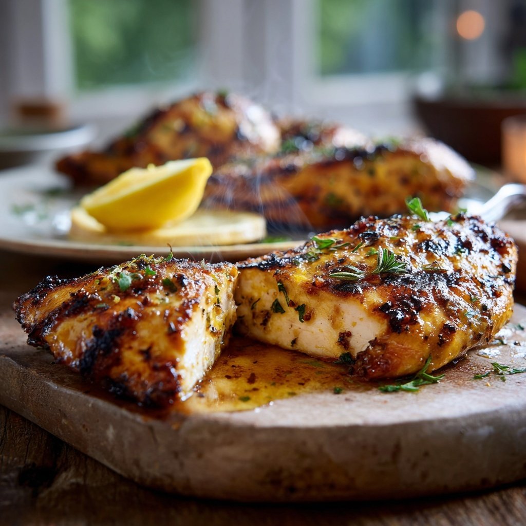 Gegrilltes Zitronen Hähnchen